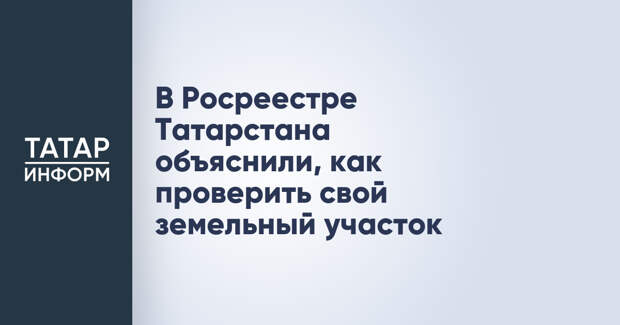 В Росреестре Татарстана объяснили, как проверить свой земельный участок