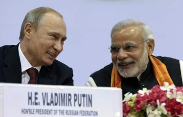 Владимир Путин и Нарендра Моди