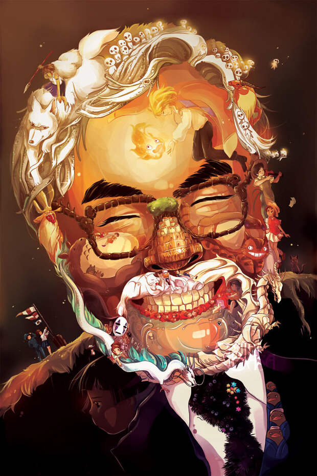 Hayao Miyazaki Art Portrait