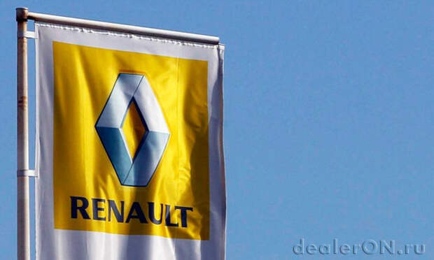 Флаг с логотипом Рено (Renault)