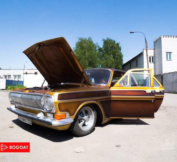 Лоурайдер ГАЗ-24 "Golden rose" волга, газ, газ-24, кастомайзинг, тюнинг