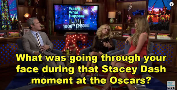 Cohen, always one to get the latest hot gossip, asked Chrissy about the moment.