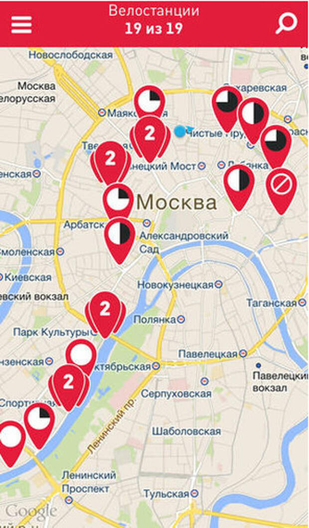 Велобайк москва карта