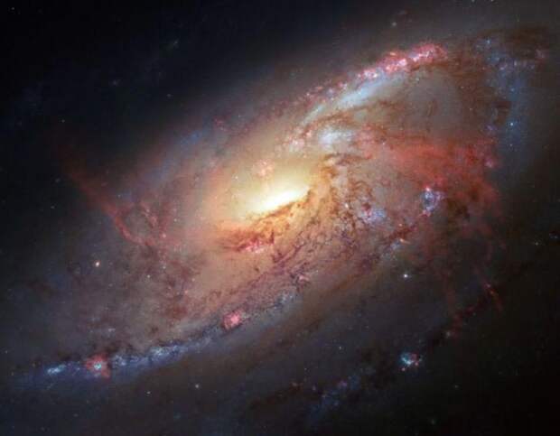 M 106 космос, красота, телескоп, хаббл, юбилей