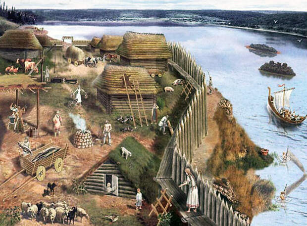 Иллюстрация к книге «История России» — «Поселение древних славян»