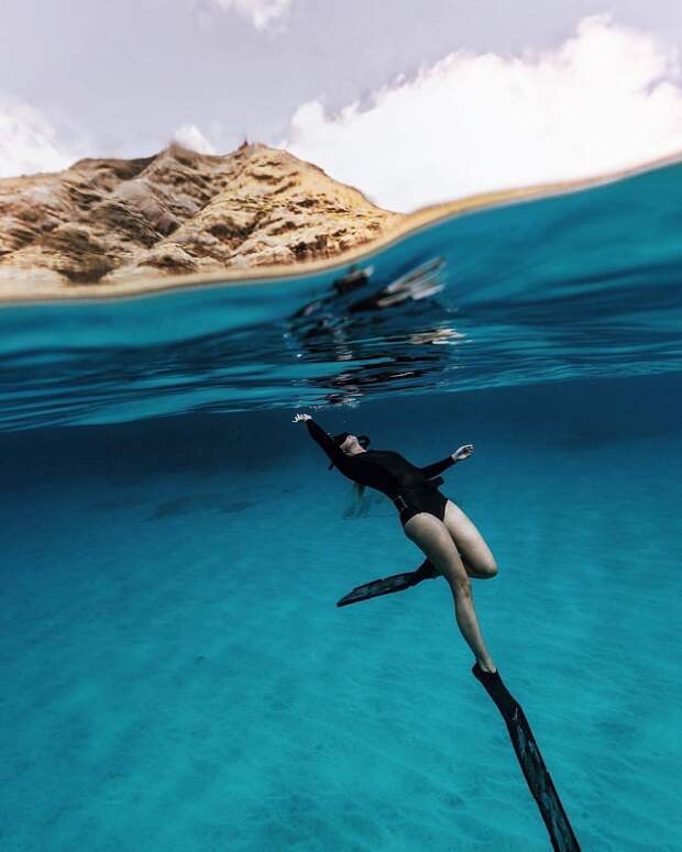 Спортивная фотография freediving/фридайвинг.