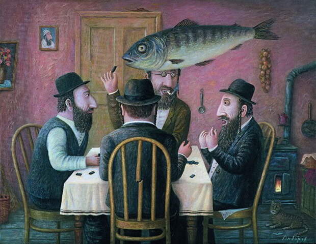 Картины Владимира Любарова: Еврейское счастье