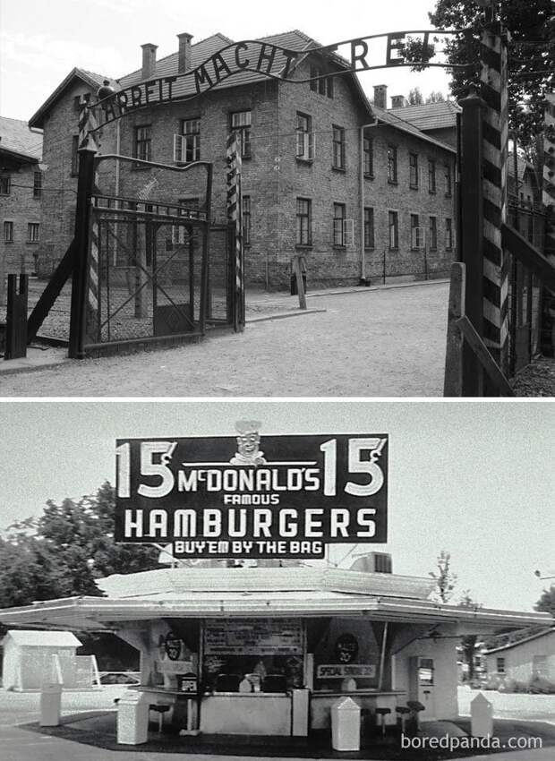 9. Первые заключенные прибыли в Аушвиц всего через несколько дней после того, как в США была основана компания "Макдоналдс" (1940 г.) интересное, исторические факты, история, познавательно, сша, факты, факты в картинках