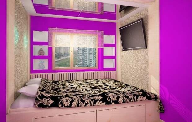 дизайн спальни в хрущёвке