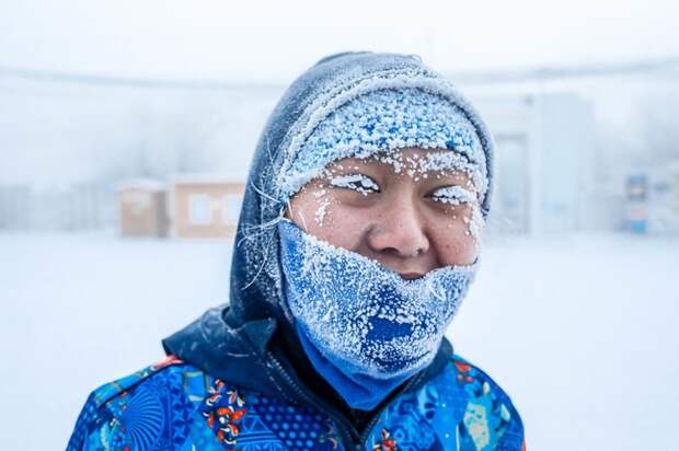 обледеневшее лицо
