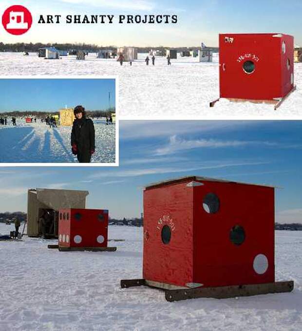 Креативные домики для зимней рыбалки