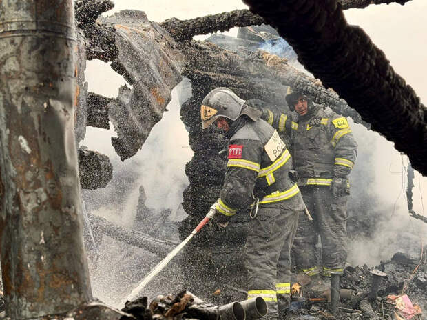 Появились кадры с места атаки БПЛА в Подмосковье