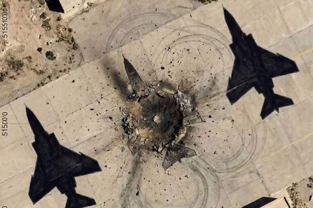 Появились кадры удара ВВС США по нарисованному истребителю Ирана