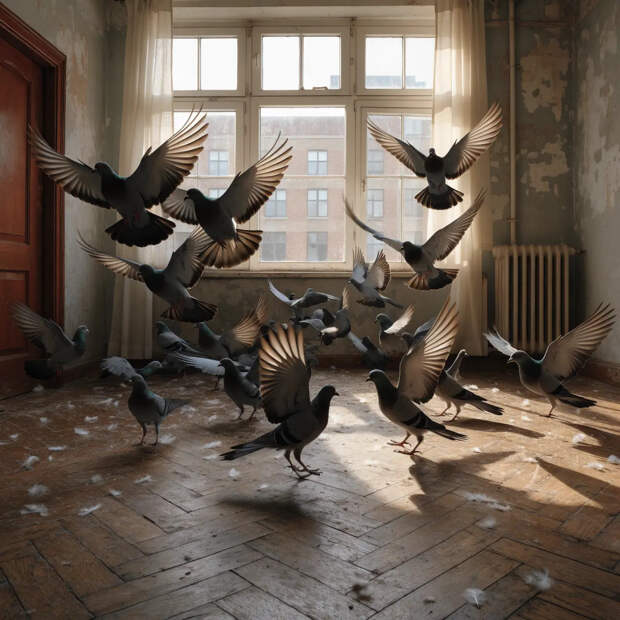 Голуби оккупировали квартиру саратовчанки во время ее отпуска