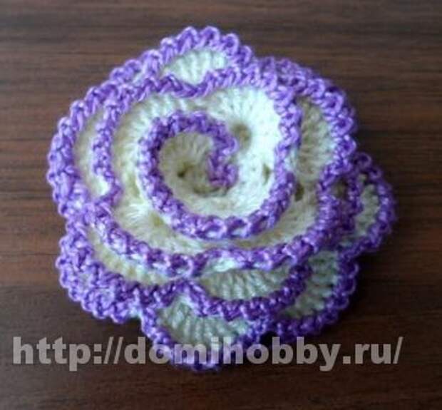 Вязание розочки крючком