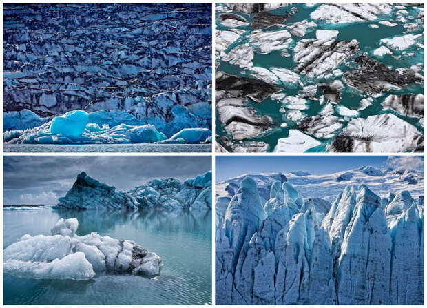 Голубые айсберги и ледники Исландии