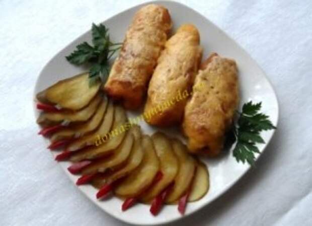картофельные рулетики с мясом