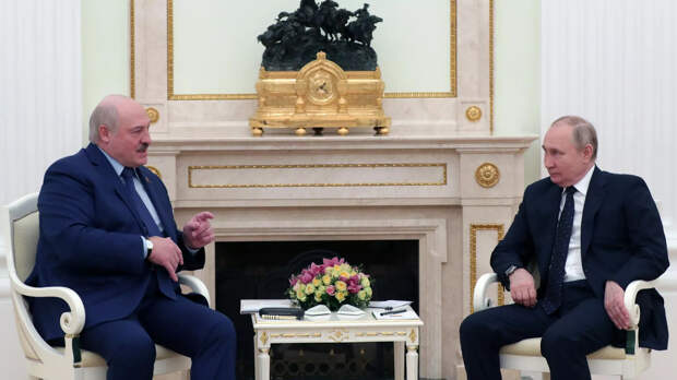 Президент РФ Владимир Путин и президента Белоруссии Александр Лукашенко на встрече в Кремле - РИА Новости, 1920, 11.03.2022