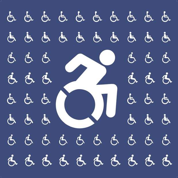 A grid of icons shows the various incarnations of the accessibility icon.