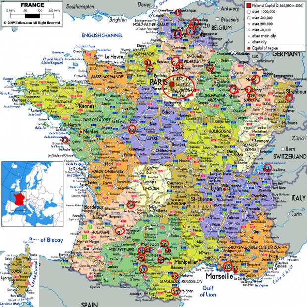 Севастопольские имена на карте Франции