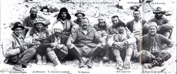 Члены экспедиции на Эверест 1922 г.