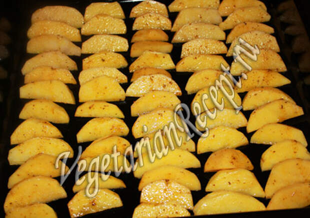 запеченный картофель дольками в духовке