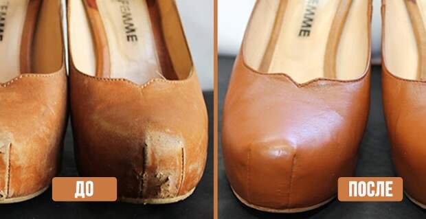 Как убрать царапины с кожаной обуви