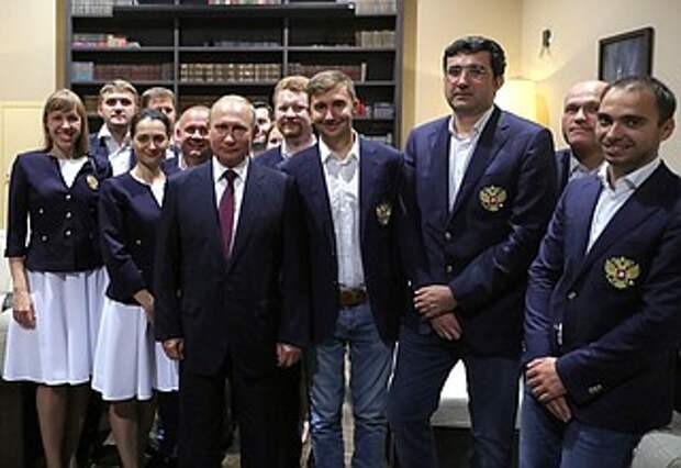 Встреча с членами сборных команд России по шахматам