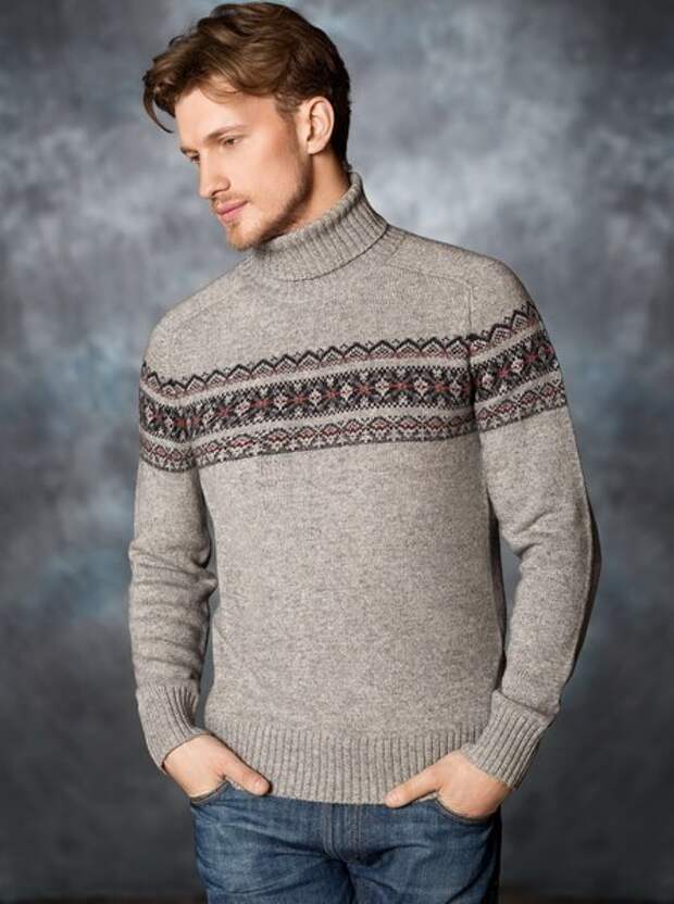 На заказ вязанный мужской свитер