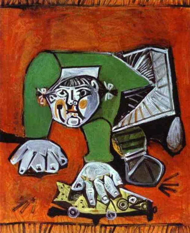 Пабло Пикассо. Палома с целлулоидной рыбой. 1950 год