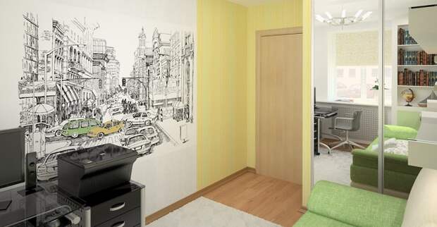 Фотообои могут стать отличным акцентом. / Фото: svoimy-rukami.ru Фотообои могут стать отличным акцентом. / Фото: svoimy-rukami.ru