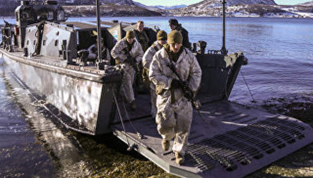 Морпехи США во время учений в Норвегии