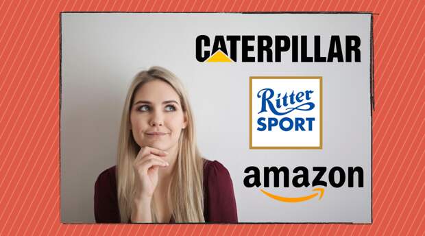 Как переводятся названия брендов Caterpillar, Amazon и Ritter Sport?