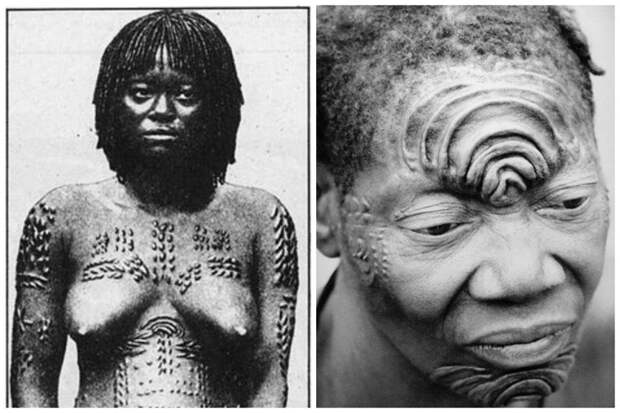 Шрамирование. Древняя африканская традиция покрывать свое тело шрамами в виде рисунков и узоров девушки, интересное, красота, мир