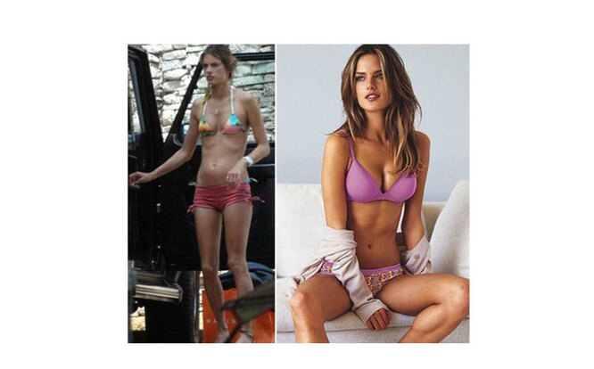 ангелы victoria's secret до и после ретуши фото