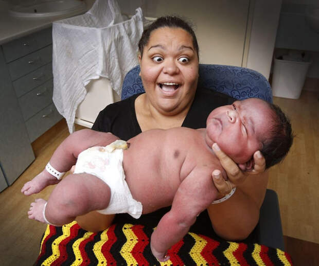 В Австралии женщина родила ребенка в два раза крупнее обычных малышей