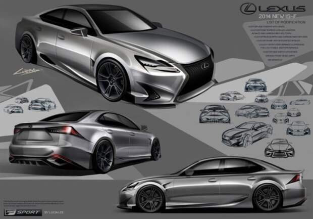 Концепт на базе Lexus IS. Автор - Люсия Ли Концепт на базе Lexus IS. Автор - Люсия Ли