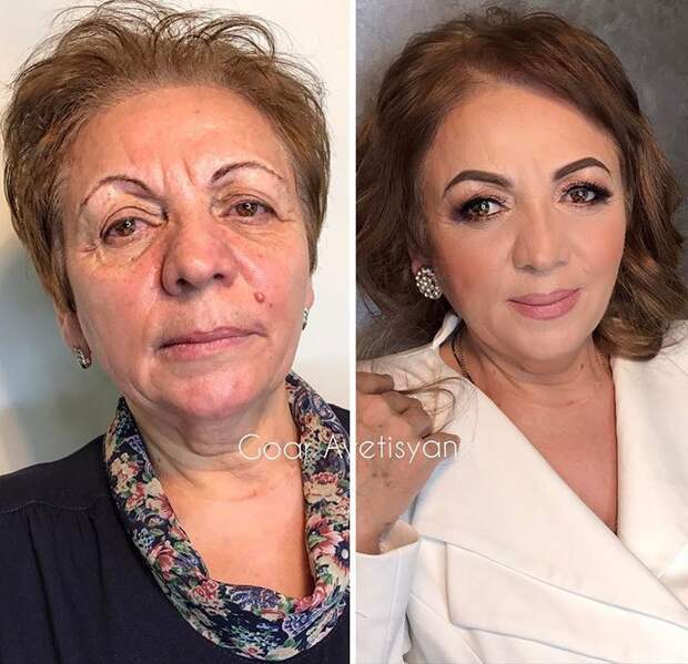 Потрясающее преображение визажист, гоар аветисян, до и после, женщина, косметика, макияж, преображение