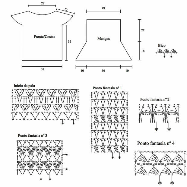 Нарядные блузки крючком. 5 моделей с описанием и схемами
