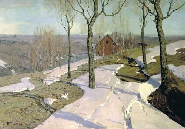 Пурвит Вильгельм (1872-1945). Последний снег. 1898