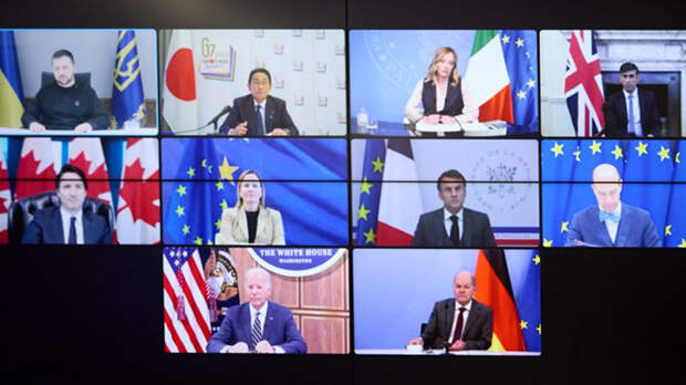 НА ВИДЕОКОНФЕРЕНЦИИ ЛИДЕРОВ G7 БЫЛО РЕШЕНО И ДАЛЬШЕ ДАВИТЬ ПЕКИН. ФОТО: UKRAINE PRESIDENCY