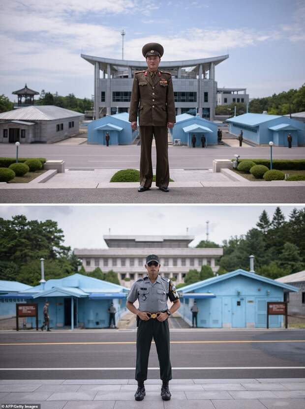 Сравнения Северной и Южной Кореи в фотографиях