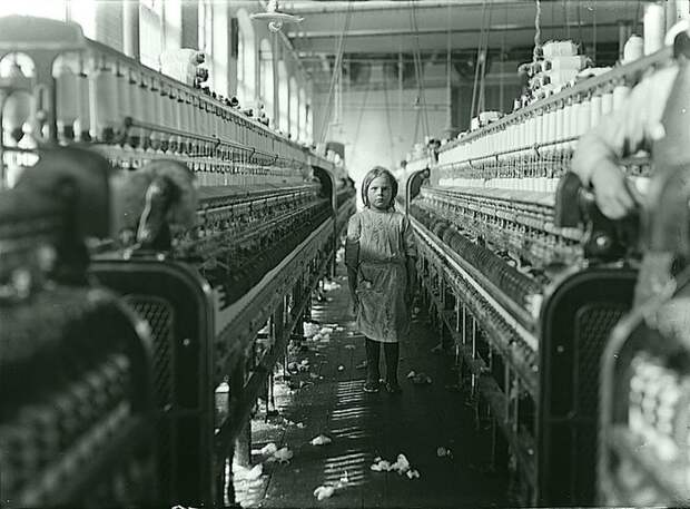 Lewis Wickes Hine - Текстильная фабрика в Ланкастере, штат Пенсильвания, 1 декабря 1908 года Весь Мир в объективе, история, фотография
