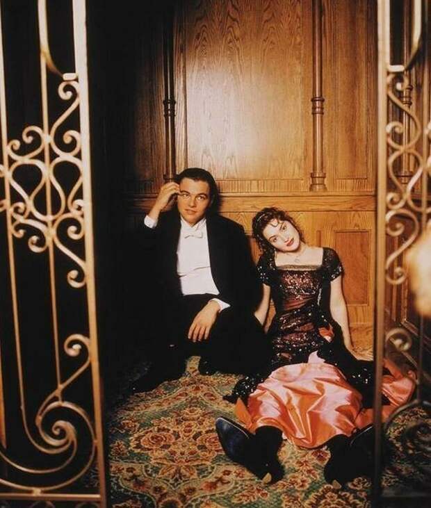 Леонардо ДиКаприо и Кейт Уинслет на съемках "Титаника", 1996 год  история, люди, фото