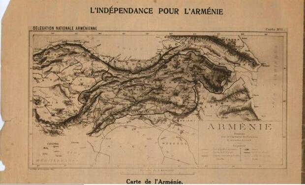 Map of the Armenian Republic in the French journal of 1919