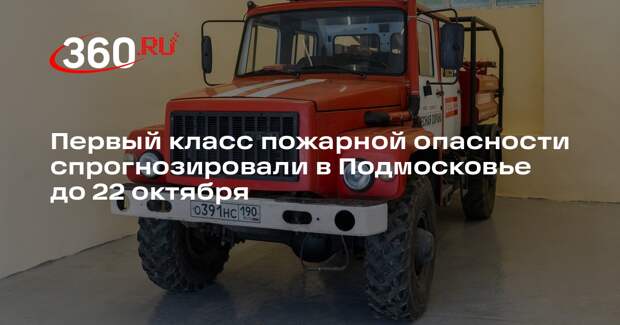 Первый класс пожарной опасности спрогнозировали в Подмосковье до 22 октября