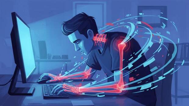 Врач объяснила, когда работа за компьютером может негативно влиять на суставы