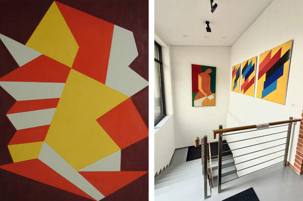 Слева: Владимир Андреенков, «Трансформация», 1965 год / справа: экспозиция выставки «Пробуждение»