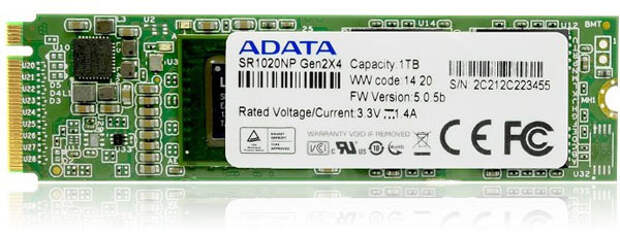 Первыми увидеть накопитель Adata SR1020NP смогут посетители Computex 2014