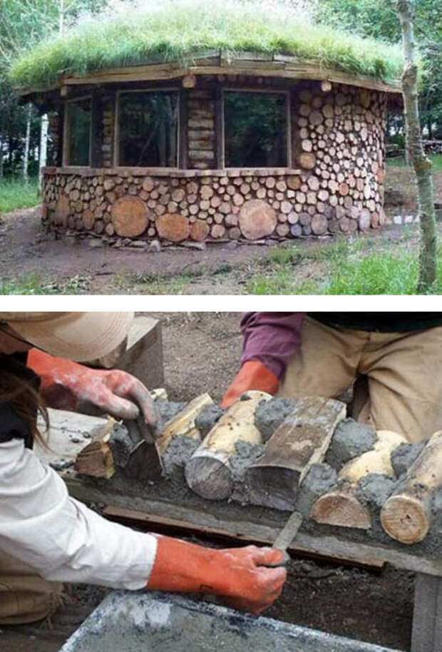 Они взяли обычные дрова и построили из них шикарный тёплый дом!